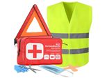 Set 3 In 1 Kit Di Soccorso Auto E Accessori Auto - Kit Di Pronto Soccorso Auto Con Gilet Di Segnalazione Per Stvo 2024 & 2022