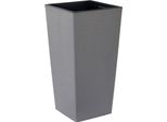 Fioriere Siena Garden Nizza Groove Grigio Effetto Scanalato, 35 X 35 X 68 Cm