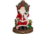 Magichome Decorazione Natalizia, Babbo Natale In Trono, 14X14X20 Cm