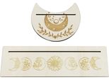 2PCS Supporto Per Tarocchi In Legno, Rettangolare, A Forma Di Luna, In Legno, Segnaposto Per Strumenti Di Divinazione Delle Streghe, Decorazione Dell'altare