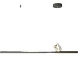 Lampada A Sospensione, Design Moderno E Minimalista, Led Ad Alta Efficienza Energetica, A-L120Cm-Blak, Dimmerabile Con Telecomando