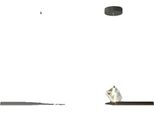 Lampada A Sospensione, Design Moderno E Minimalista, Led Ad Alta Efficienza Energetica, A-L100Cm-Nero, Dimmerabile Con Telecomando