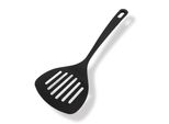 Fackelmann Paletta Forata Larga Antiaderente In Nylon Alto Spessore, 31 X 11,8 Cm, Linea Nero