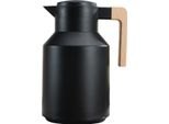 Caraffa Thermos Da 1 Litro Con Manico In Legno - Caraffa Sottovuoto A Doppia Parete, Caffettiera, Teiera Per Bevande Calde E Fredde, Acciaio Inox