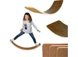 Balance Board, Balance Board In Legno, Wobble Board, Tavola Curva Per Bambini E Adulti, Tavola A Dondolo | Teak