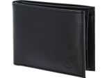 Oxmox Pelle Portafoglio Leather Rfid Protect PocketböRse Freedom Pigeon Embossed Black Nero