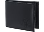Oxmox Pelle Portafoglio Leather Rfid Protect PocketböRse Crab 2.0 Embossed Black Nero