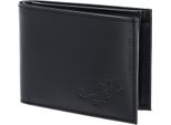 Oxmox Pelle Portafoglio Leather Rfid Protect PocketböRse Lizard 2.0 Embossed Black Nero