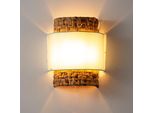 Lampada Da Parete Con Schermo In Rattan E Tessuto Colore Verde Acqua Chiaro – Stile Boho Naturale, Culot E27 „VÉLa“