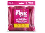 The Pink Stuff Microfibre Multi Clean - 3 Diversi Panni Per La Pulizia