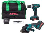Set Trapano/Avvitatore Nac 20V + Smerigliatrice Angolare 125Mm 1X2,0Ah + 1X4,0Ah Borsa