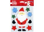 Adesivi Natalizi In Gel Per Finestre - Babbo Natale