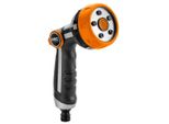 Neo Tools Irrigatore A Pistola, Con Getto Regolabile 5 Funzioni, On/Off Con Comando A Pollice, Arancione/Nero, 15-708