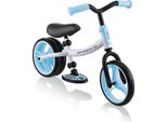 Globber Go Bike Duo - Balance Bike Per Bambini, Pneumatici Eva Da 8,5 Pollici, Manubrio E Sella Regolabili In Altezza, Bianco-Blu Pastello