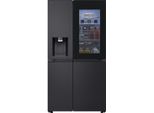Lg Instaview GSXE91EVAD Frigorifero Side-By-Side Door-In-Door, Classe D, 628L, Wi-Fi, Senza Allaccio, Uvnano, Black Steel