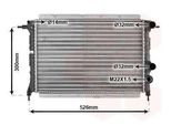 Van Wezel 43002065 Radiatore Acqua Radiatore Motore Per Renault Espace I (J11) 25 Hatchback