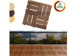 Floranica Piastrelle In Legno 60 X 60 Cm 1 Pz. Marrone Pavimentazione Da Esterno Per Giardino, Terrazze E Balconi