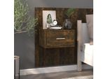 Maison Exclusive - Comodino Da Parete In Rovere Affumicato
