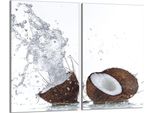 Piastre Copri Fornelli 2 Pezzi 30X52 Vetro Copri Piano Cottura In Ceramica, Acqua Di Cocco