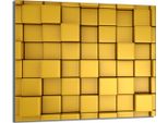 Piano Cottura 60X52 Coperchio Per Piano Cottura In Ceramica Paraspruzzi Piatto In Vetro Tagliere Decorativo, Pezzo Giallo