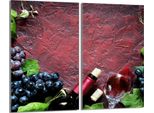 Piastre Copri Fornelli 2 Pezzi 30X52 Vetro Copri Piano Cottura In Ceramica, Vetro Vino