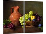 Piastre Copri Fornelli 2 Pezzi 30X52 Vetro Copri Piano Cottura In Ceramica, Natura Morta Di Frutta