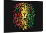 Piastra Di Copertura Del Piano Cottura 60X52 Piastra Di Copertura Del Piano Cottura In Ceramica, Tagliere Decorativo, Lion Rasta