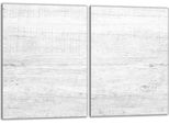 Set Di Piastre Di Copertura Per Piano Cottura 2X40X52 Cm Copertura Per Piano Cottura In Ceramica Alzatina In Vetro, Legno Bianco