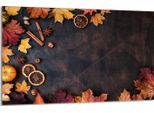Piastra Di Copertura Del Piano Cottura 80X52Cm 1 Pezzo In Ceramica, Paraschizzi, Foglie D'autunno