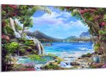 Piastra Di Copertura Per Piano Cottura 80X52Cm 1 Pezzo In Ceramica Per Copertura Piano Cottura, Paesaggio Colorato
