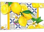 Piastra Di Copertura Del Piano Cottura 80X52Cm 1 Pezzo In Ceramica, Paraschizzi, Giallo Limone