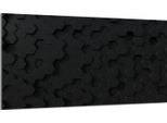 Piastra Di Copertura Del Piano Cottura 90X52 Coperchio Del Piano Cottura In Ceramica Paraspruzzi Piatto In Vetro Tagliere Decorativo, Motivo Nero