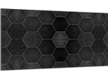 Piastra Di Copertura Del Piano Cottura 90X52 Coperchio Del Piano Cottura In Ceramica Paraspruzzi Piatto In Vetro Tagliere Decorativo, Motivo Nero