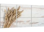 Piastre Copri Fornelli 3 Pezzi 30X52 Copri Piano Cottura In Ceramica Vetro, Legno Di Grano