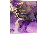 Piano Cottura 40X52 Coperchio Per Piano Cottura In Ceramica Paraspruzzi Piatto In Vetro Tagliere Decorativo, Marmo Viola