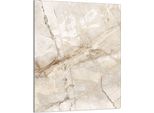 Piano Cottura 40X52 Coperchio In Ceramica Paraspruzzi Piatto In Vetro Tagliere Decorativo, Marmo Beige