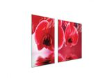 Piastre Copri Fornelli 2 Pezzi 90X52 Copri Piano Cottura In Ceramica Tagliere In Vetro Rosso Orchidea