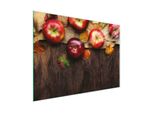 Tagliere Piastra Copriforno Tagliere In Vetro Multiplo 30X22 Cm Mele Legno