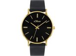 Quarzuhr S.OLIVER, schwarz, Armbanduhren, Damen, Quarzuhr, Armbanduhr, Damenuhr, analog, Silikonarmband