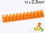 Morsettiera Ltf In Materiale Termoplastico, 4 Mm2, 12 Conduttori, Arancione LTF12-4.0 Set Di 10 Pezzi