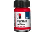 Marabu 11160039125 Vernice Marabu "Porcellana E Vetro"", Opaca, 15 Ml, Ciliegia"