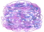 Springos Illuminazione A Filo D'argento Con 20 Led Fata Led 200 Cm Rosa-Blu A Batteria Decorazione Natalizia Interna Luci Led Luci Led Illuminazione Decorativa