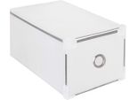 Scatola Per Scarpe Springos, Scatola Per Scarpe, Trasparente, Scatola Per Scarpe, Fai Da Te, Scatola Per Scarpe, Cassettiera, Scomparti Per Scaffali, Scatola Frontale, Dimensioni 28X18X18 Cm (Trasparente Con Cornice Argento 28X18X18 Cm)