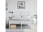 Maison Exclusive - Comodini 2 Pz. Bianco 34,5X39X44 Cm Acciaio