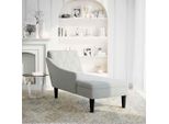 Vidaxl Chaise Longue Con Cuscino E Bracciolo Destro In Tessuto Grigio Nuvola