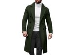 Cappotto Uomo Autunno Inverno Lungo Trench Slim Fit Doppiopetto Cappotto Invernale Bavero Cappotto Uomo Casual Business Giacca Invernale