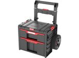 Qbrick System Pro Cart 2.0 Plus Drawer 2 Box Mobile Su Ruote 520 X 415 X 660 Mm 9,5 L 12 L Maniglia Telescopica Doppia Rimovibile