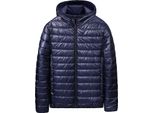 Uomo Giacca Casual Trapuntata Giacca Invernale Giacca Imbottita Calda Spessa Autunno Inverno Giacca Di Transizione Zip Giacca Outdoor, Blu Scuro, L