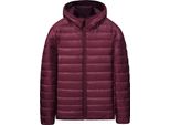 Giacca Casual Trapuntata Da Uomo Giacca Invernale Spessa E Calda Imbottita Giacca Di Transizione Autunno-Inverno Giacca Da Esterno Con Zip, Rosso Vino, L