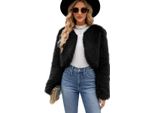Giacca Corta Da Donna In Pelliccia Sintetica Cappotto In Pelliccia Sintetica Cappotto In Pelliccia Spessa E Calda Giacca Invernale In Pelliccia Giacca Invernale A Maniche Lunghe, Donna, Bianco, 3XL